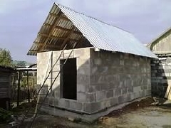 строительство крыши бани своими руками